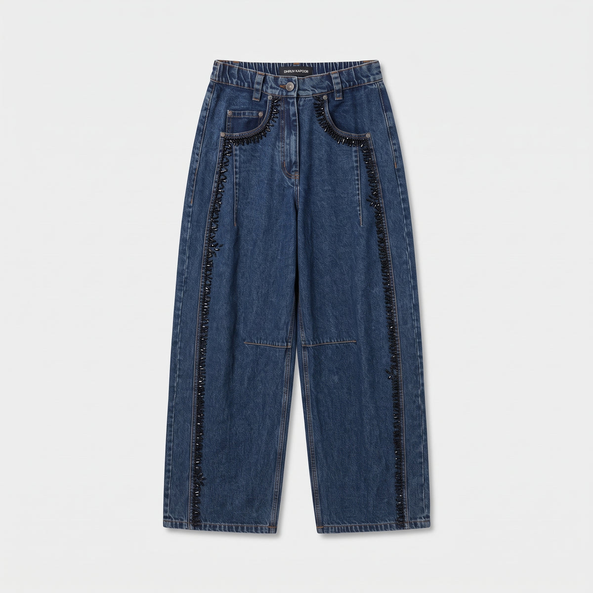 Embellished High-Rise Denim Jeans