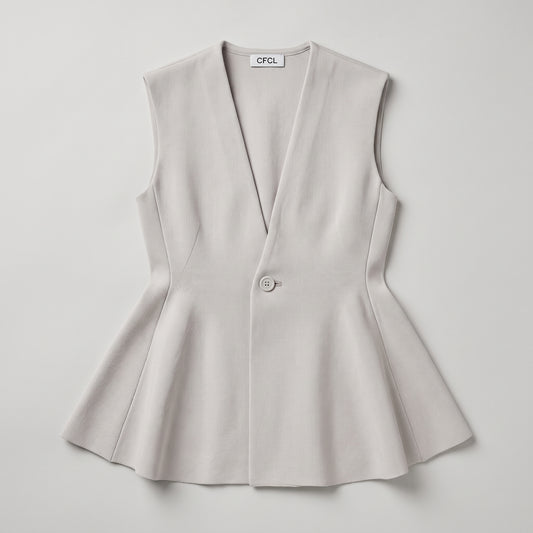 Structured Peplum Knit Vest