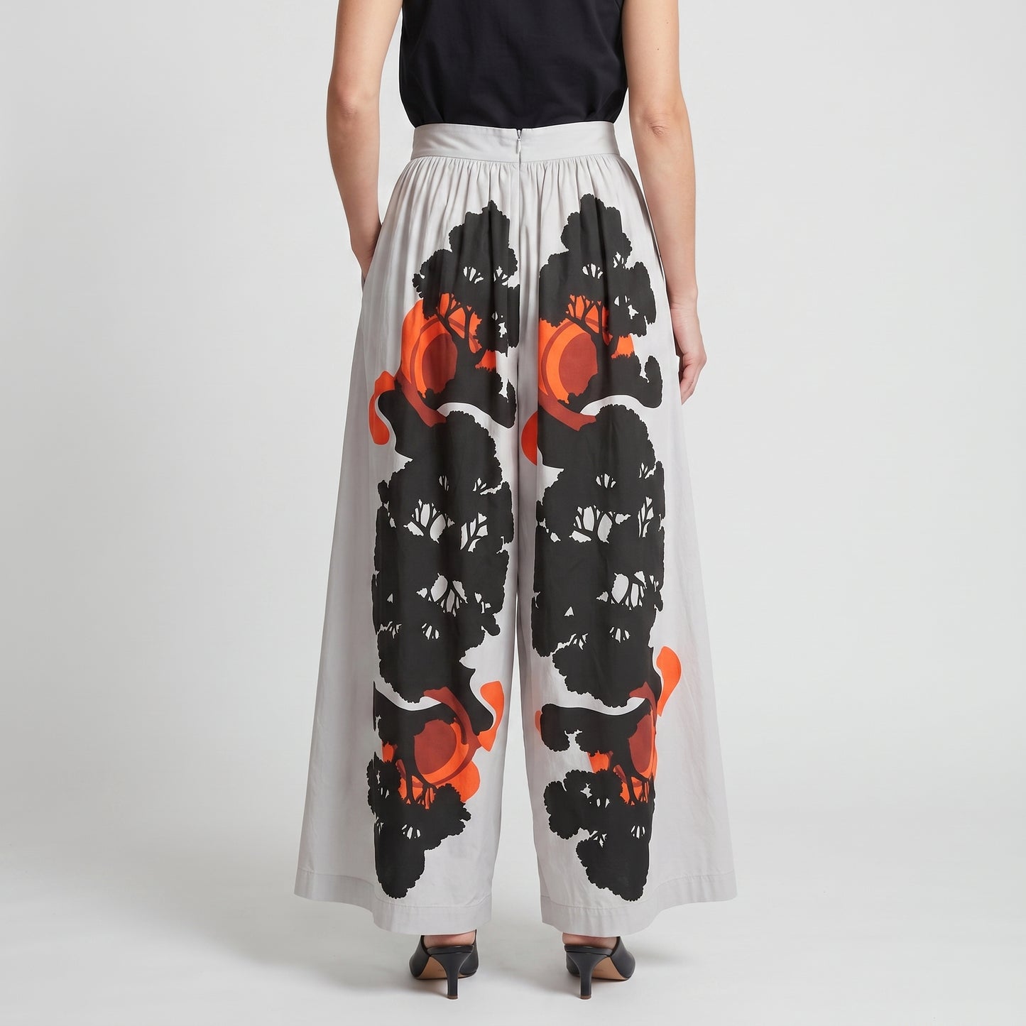 Floral Print Wide Leg Culottes