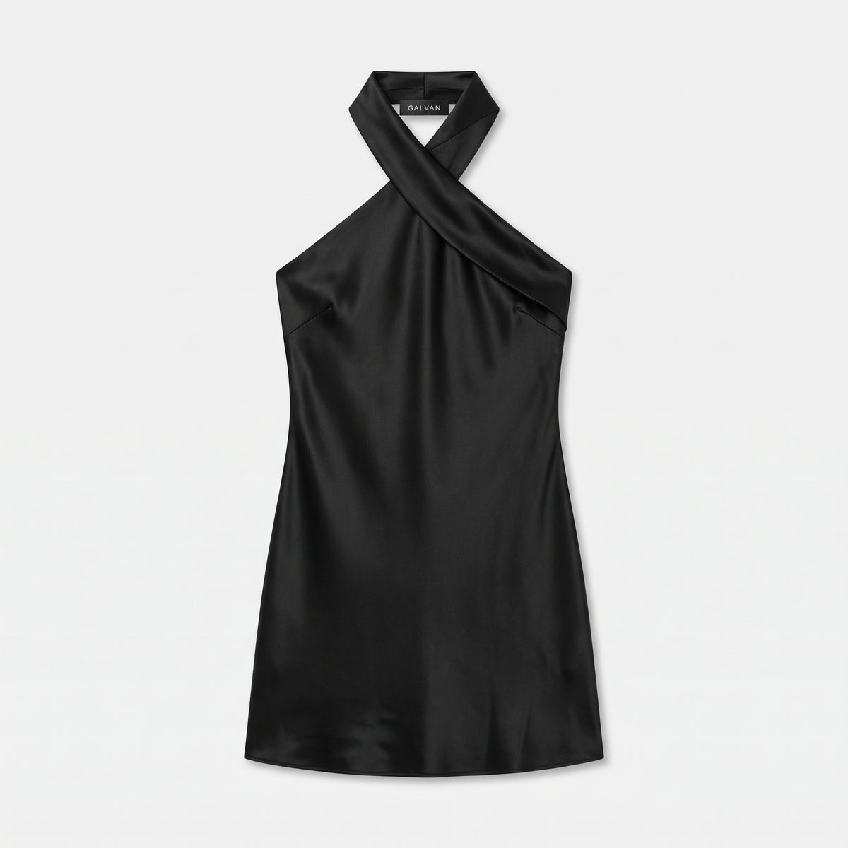 Satin Halter Neck Mini Dress