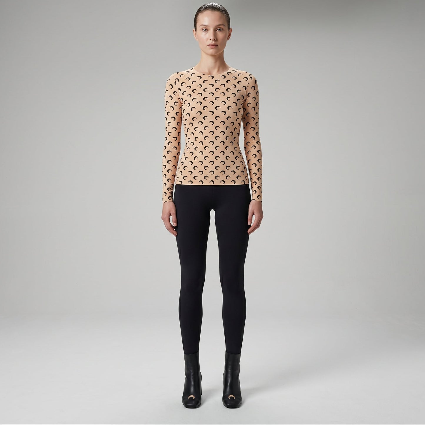 Moon Print Long Sleeve Top