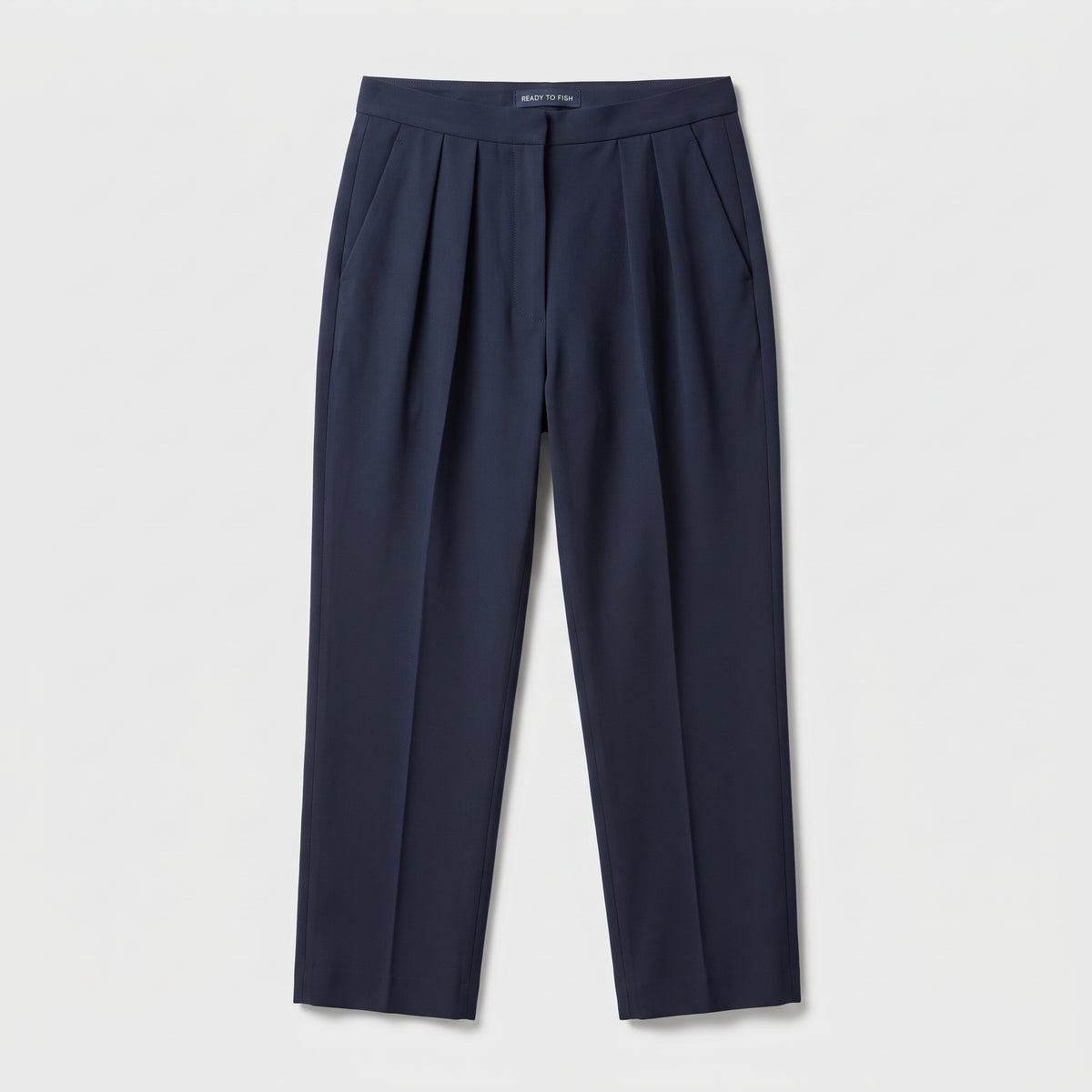 Classic Navy Pleated Trousers