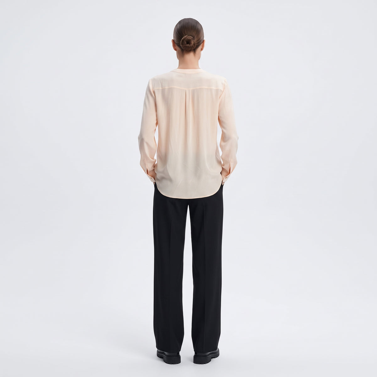 Silk Button-Down Utility Shirt