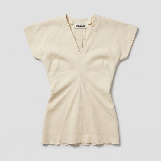 Minimalist V-Neck Linen Top