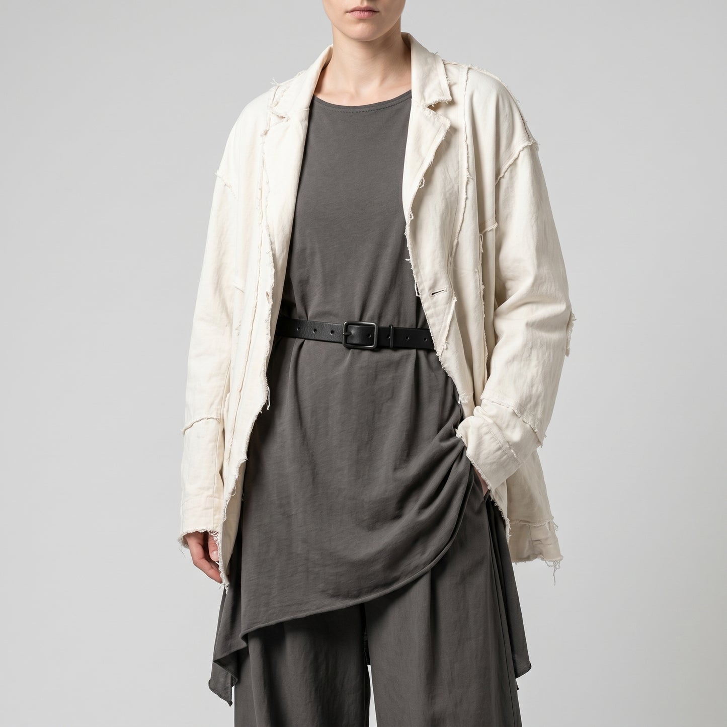 Minimalist Textured Leather Belt