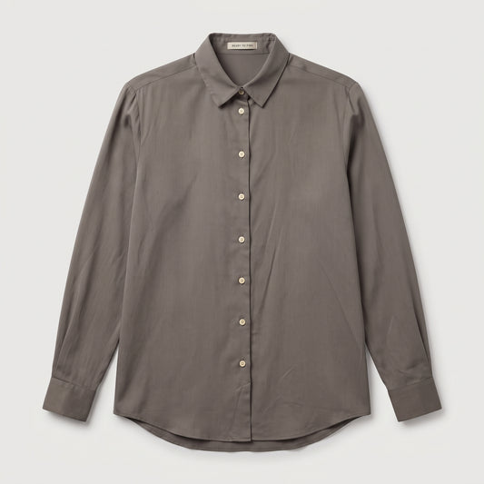 Classic Taupe Button-Down Shirt