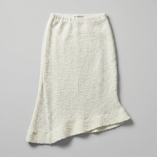 Asymmetric Textured Midi Skirt