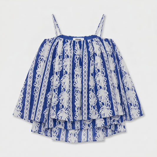 Striped Tiered Spaghetti Strap Top