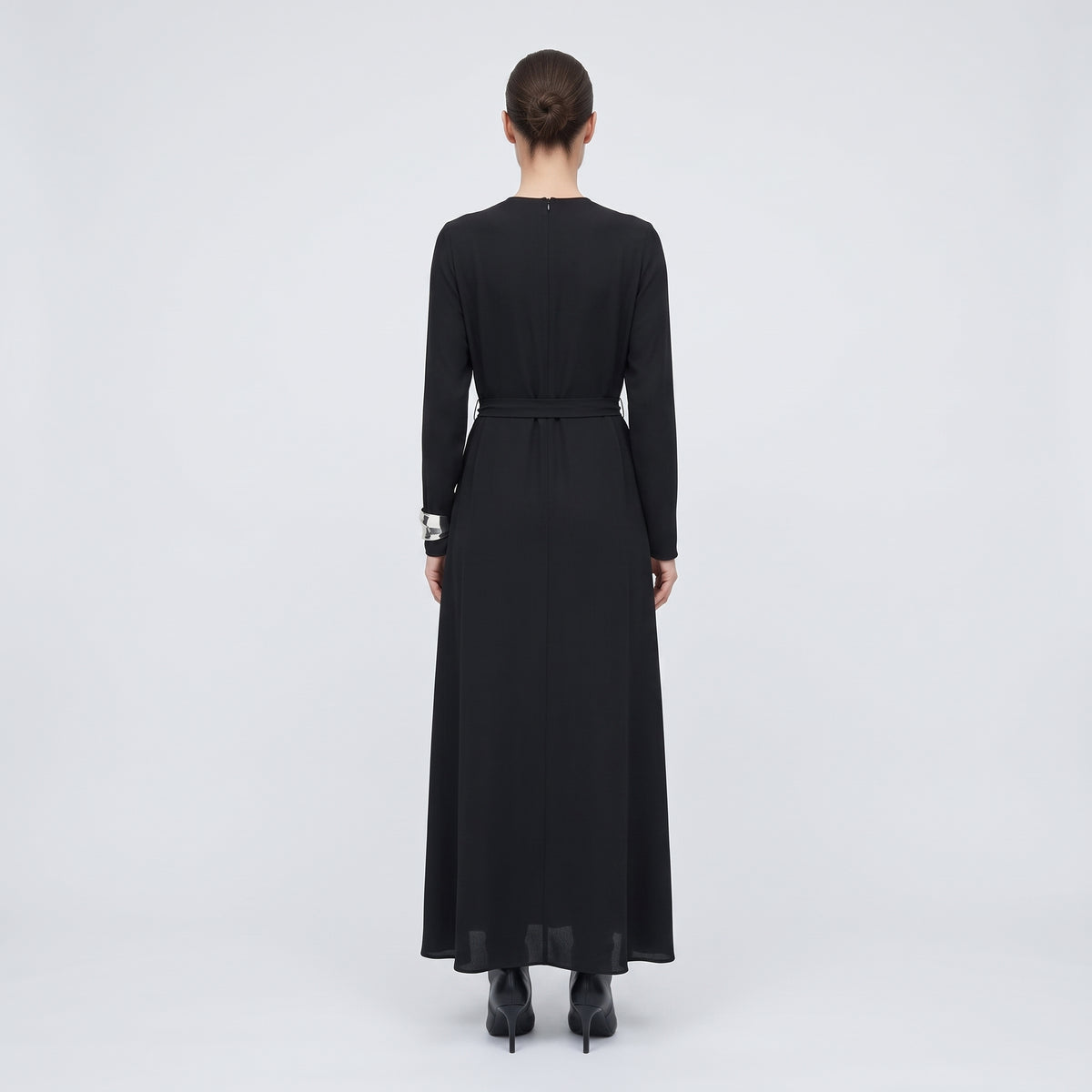 Embellished Waist-Tie Midi Dress