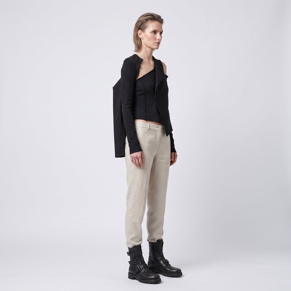 Tailored Linen Straight Leg Trousers