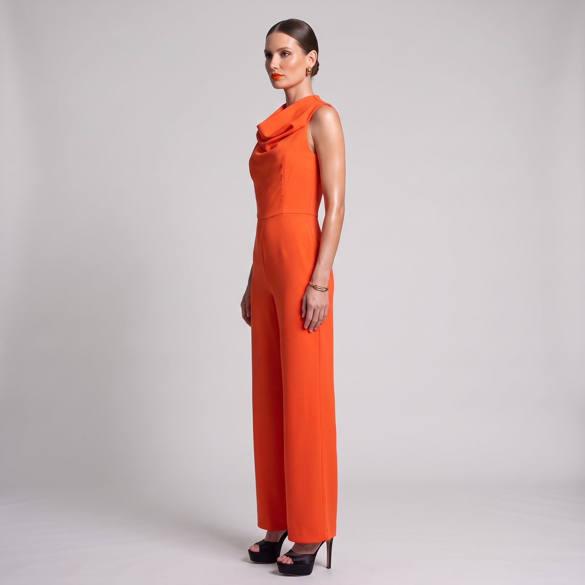 Sleeveless Cowl Neck Jumpsuit