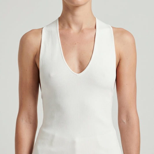 Essential Ribbed V-Neck Tank