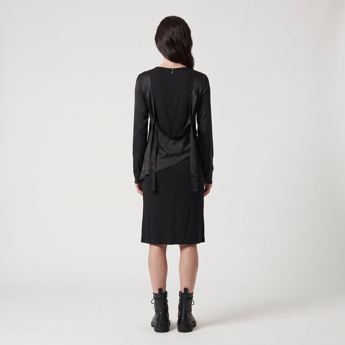 Minimalist Black Midi Skirt