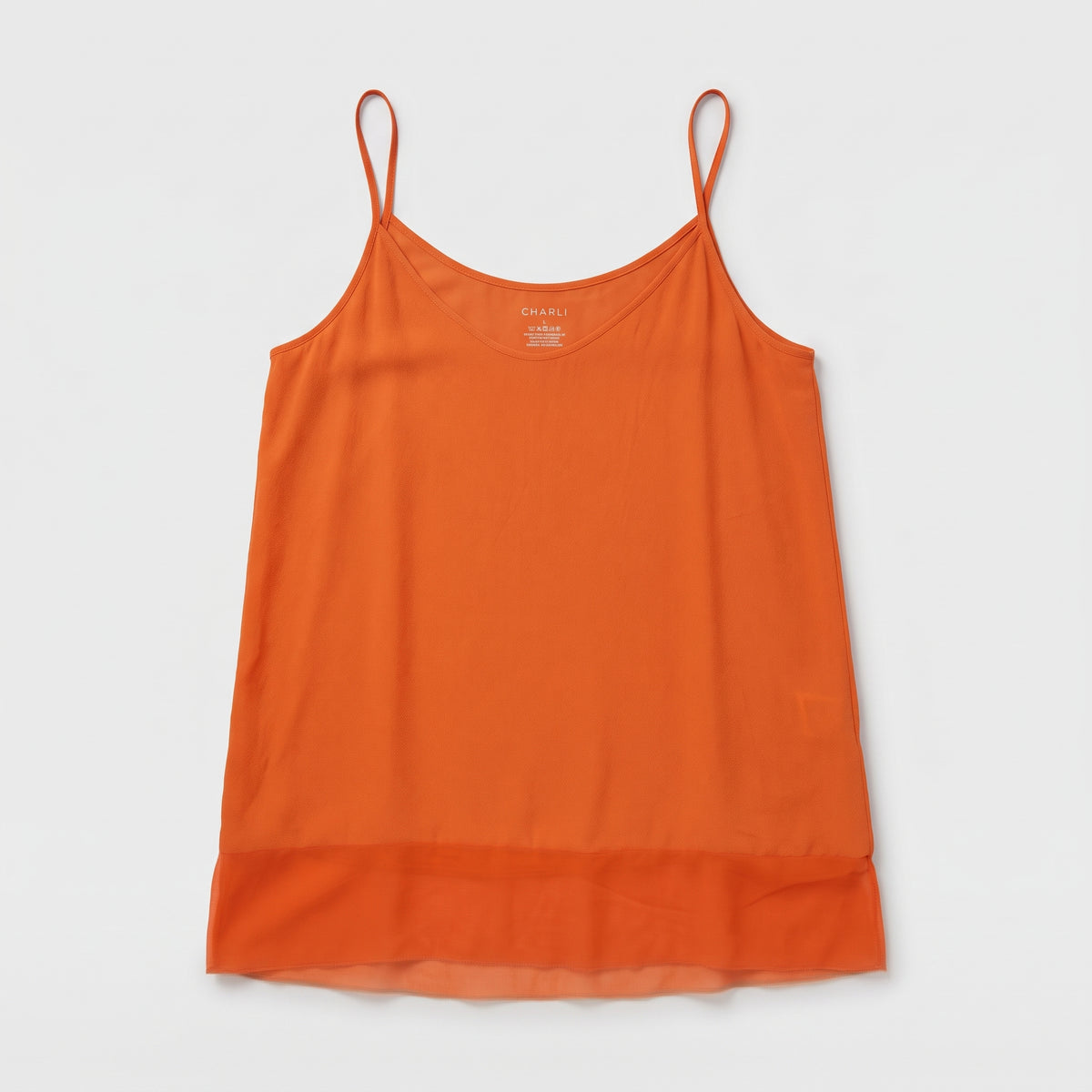 Vibrant Orange Spaghetti Strap Camisole