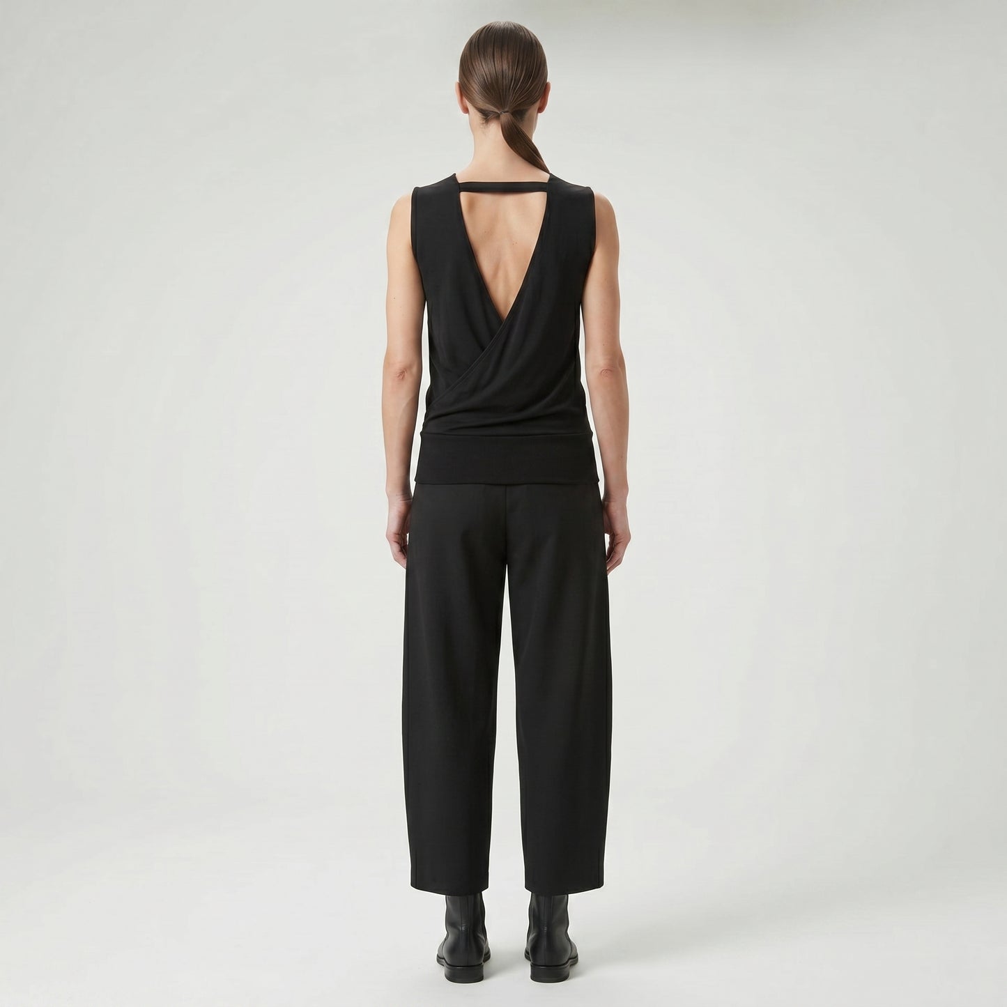 Sleeveless V-Neck Wrap Vest