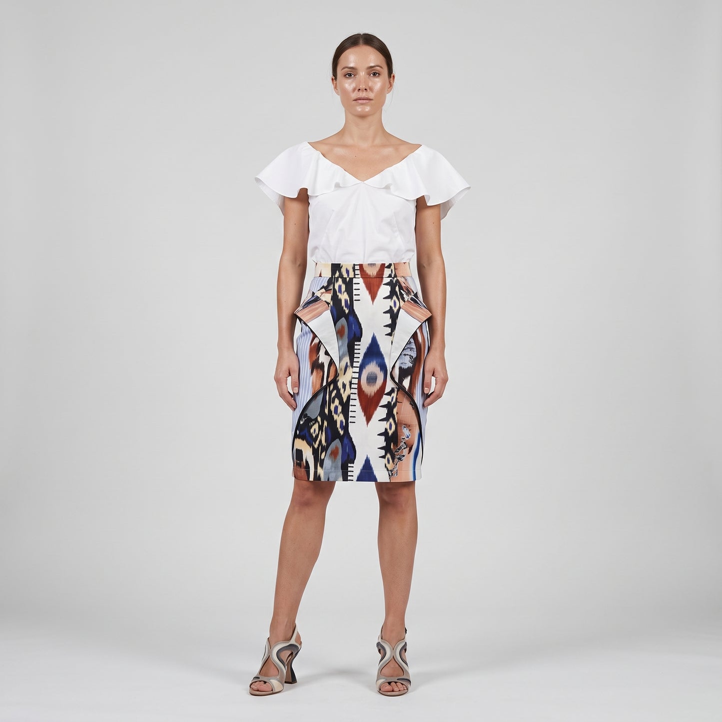 White Off-Shoulder Ruffle Top
