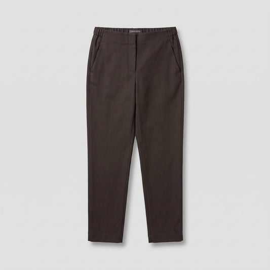 Tailored Dark Brown Slim Trousers