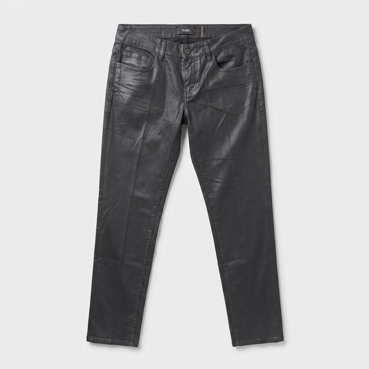 Coated Charcoal Slim Fit Jeans