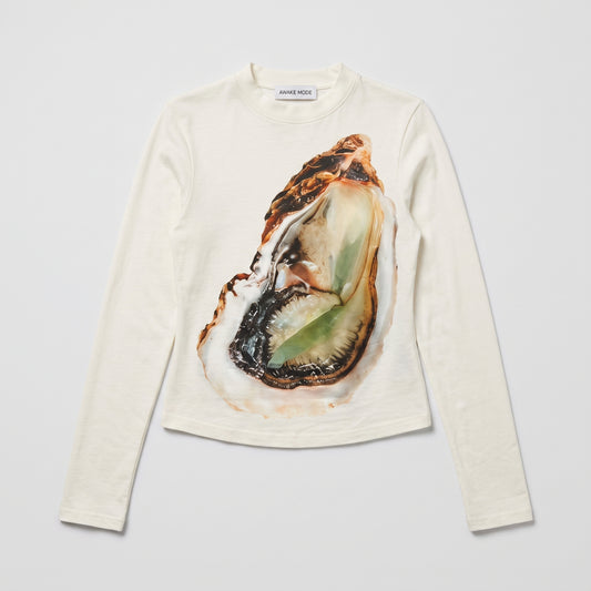 Oyster Graphic Long Sleeve Top