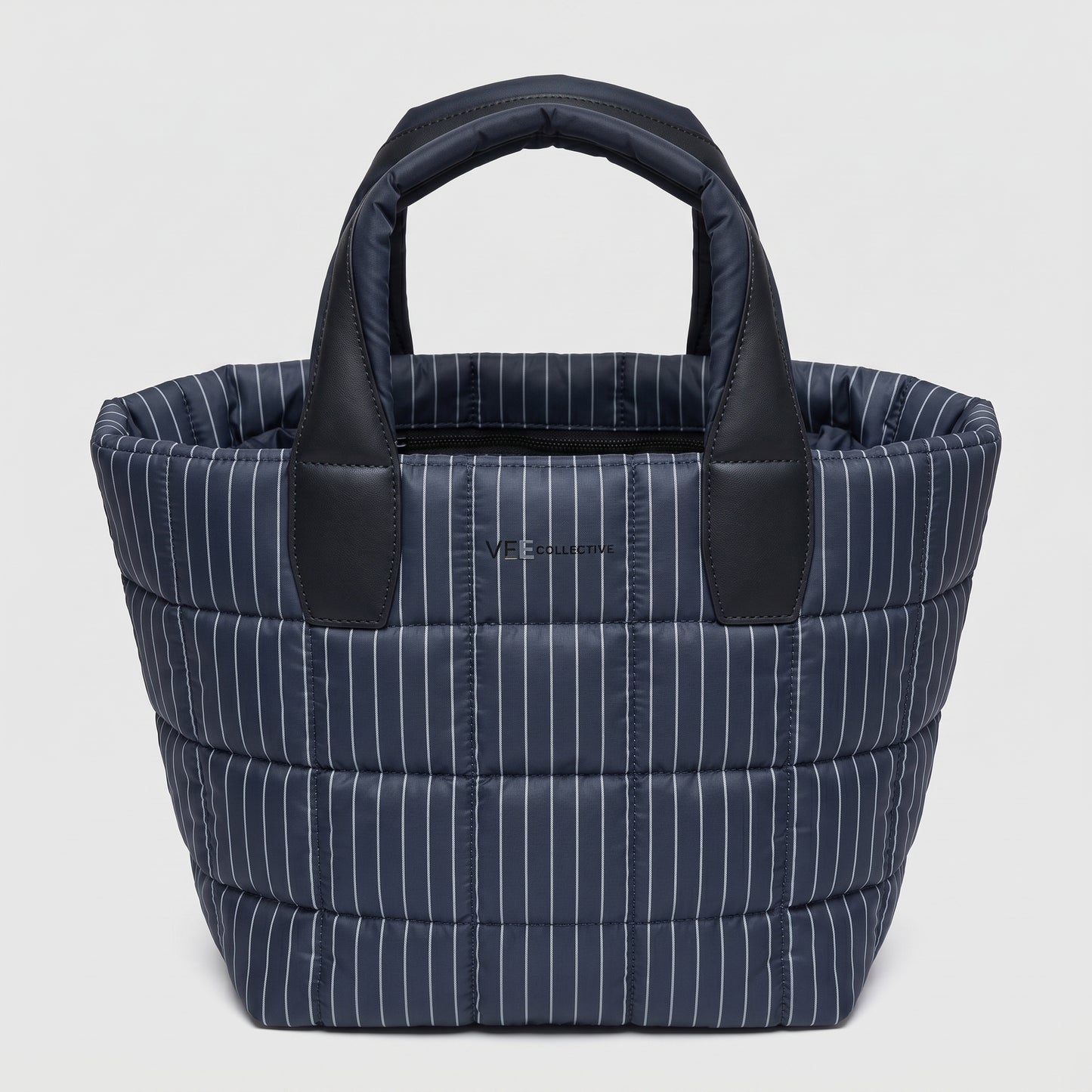 Pinstripe Quilted Tote Bag