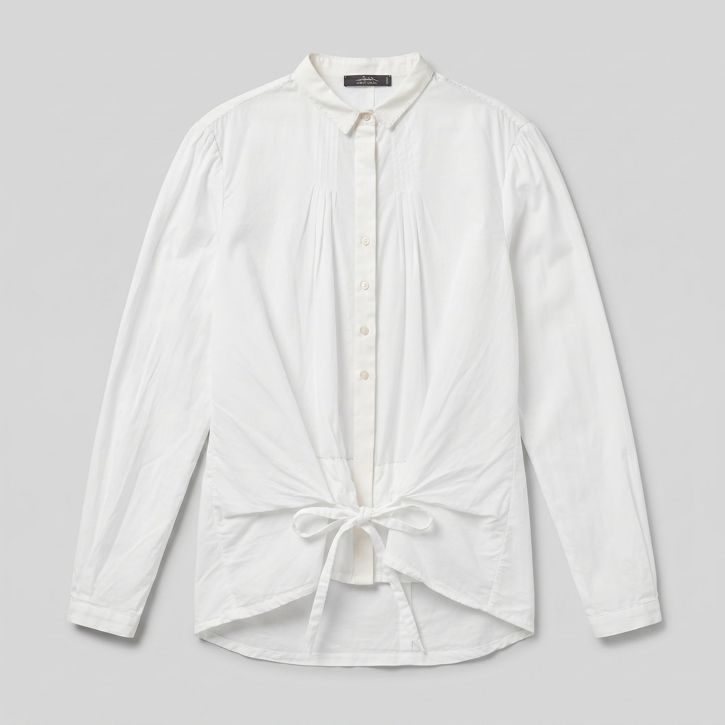 Elegant Tie-Front Cotton Shirt