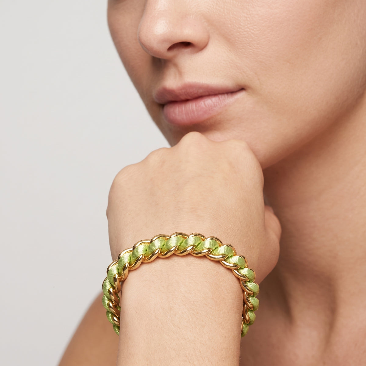 Woven Silk Chain Bracelet