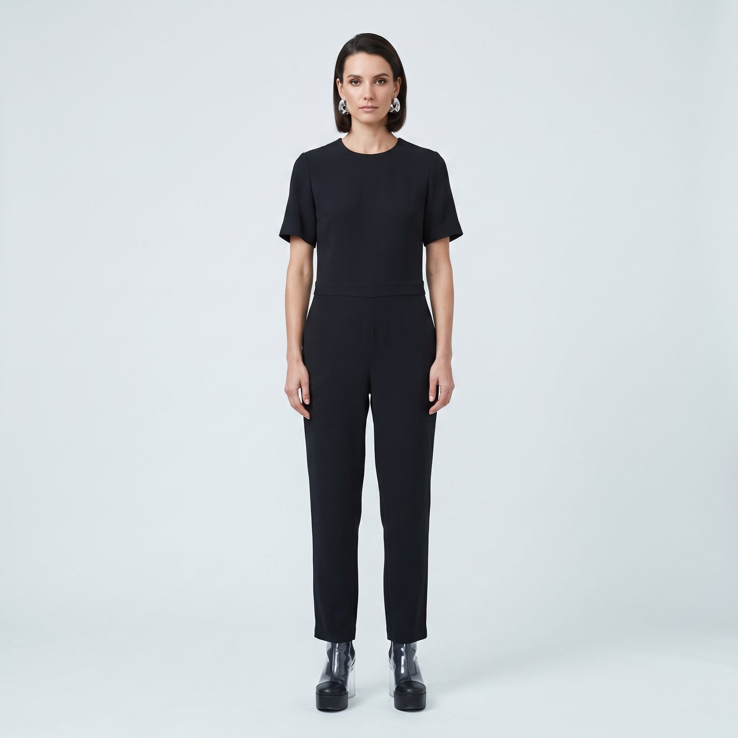 Tailored Short Sleeve Jumpsuit