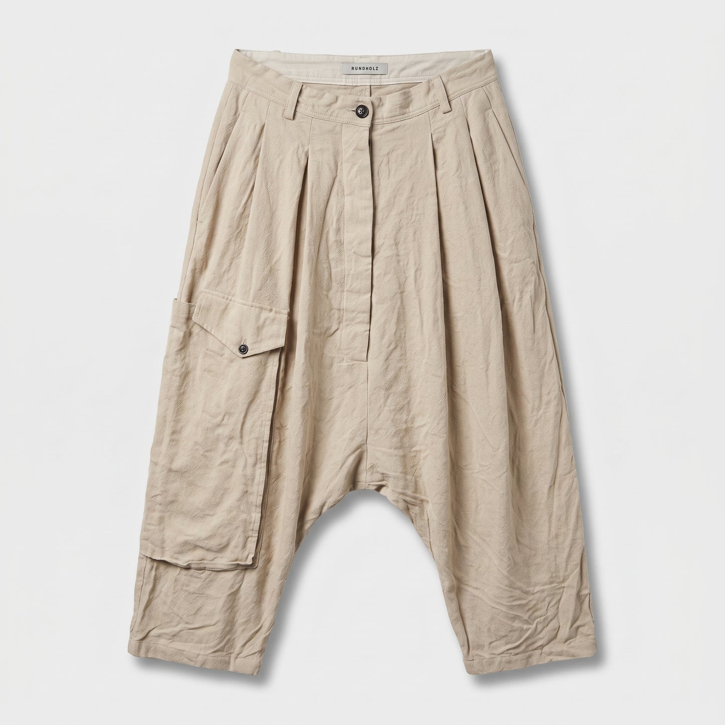 Relaxed Pleated Utility Trousers