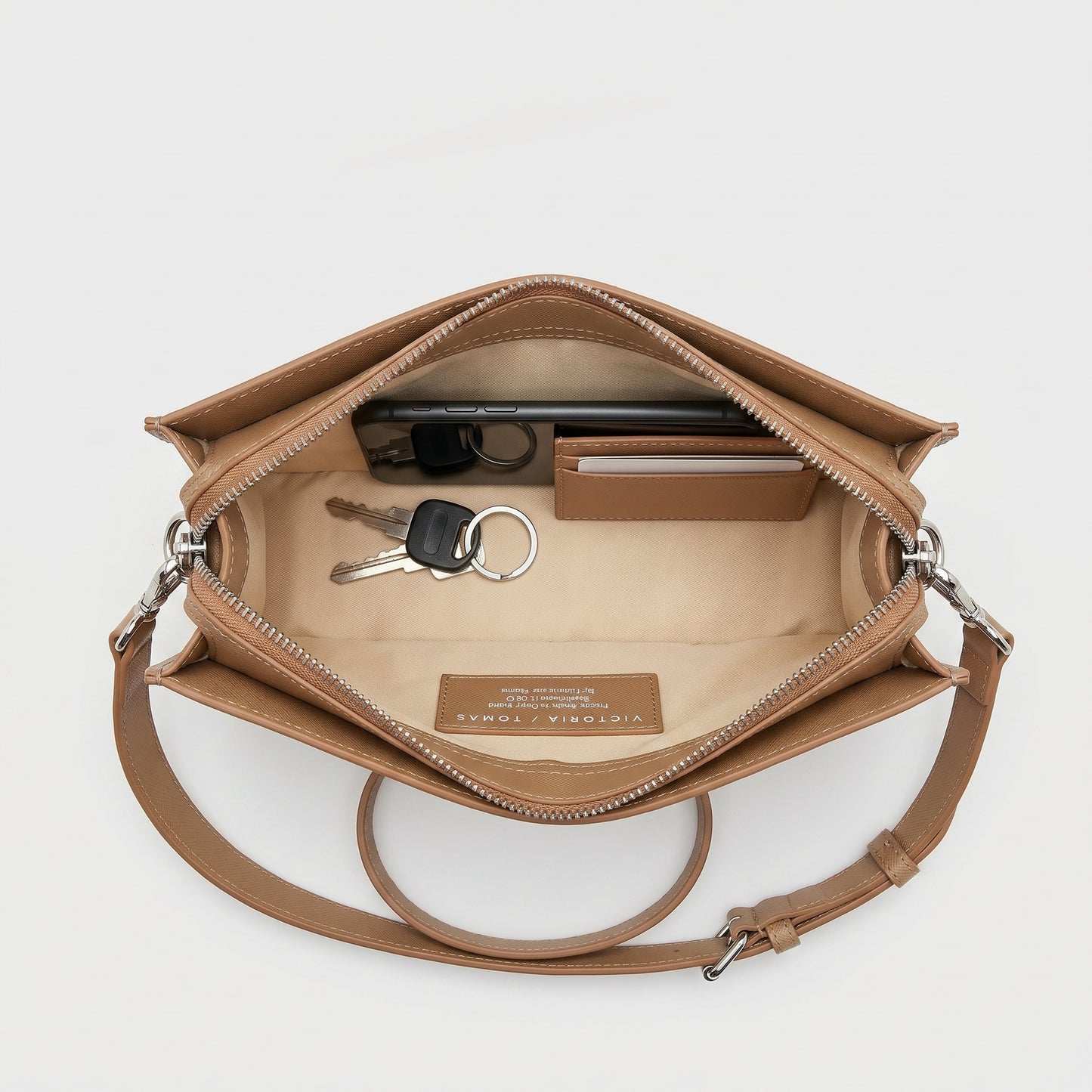 Minimalist Tan Leather Baguette