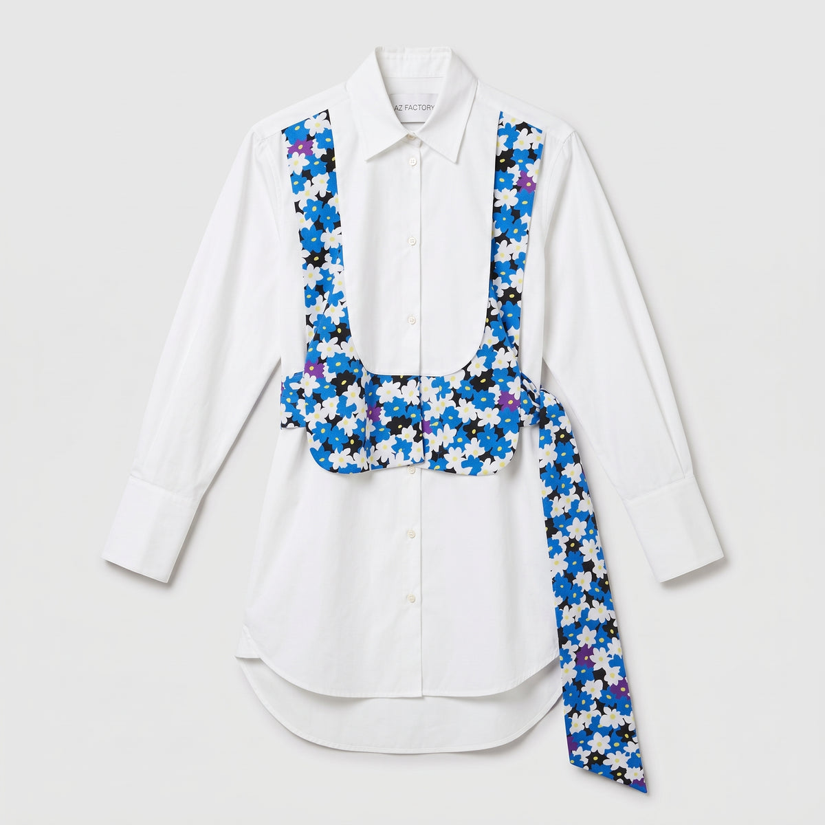 Floral Corset Detail Shirt Dress