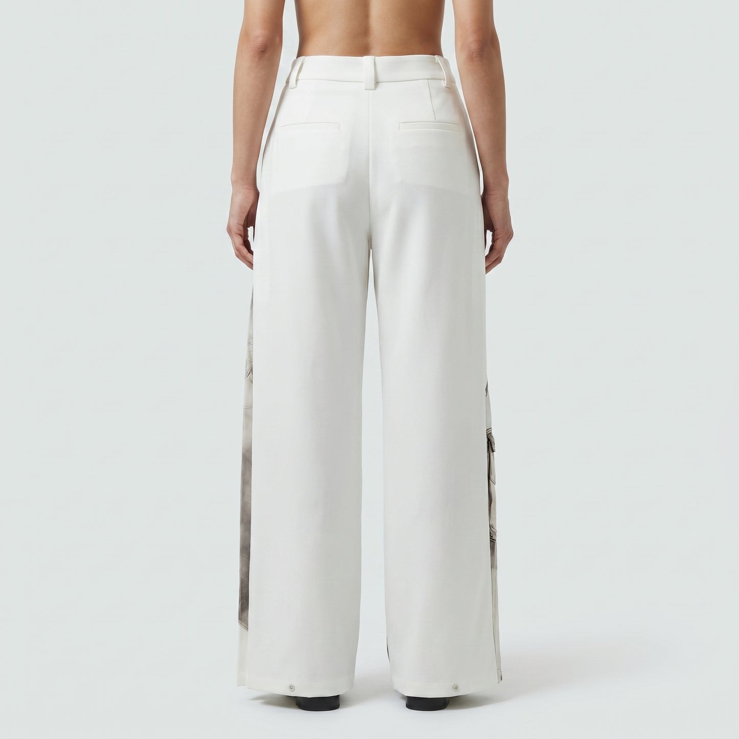 Trompe L'oeil Graphic Cargo Trousers