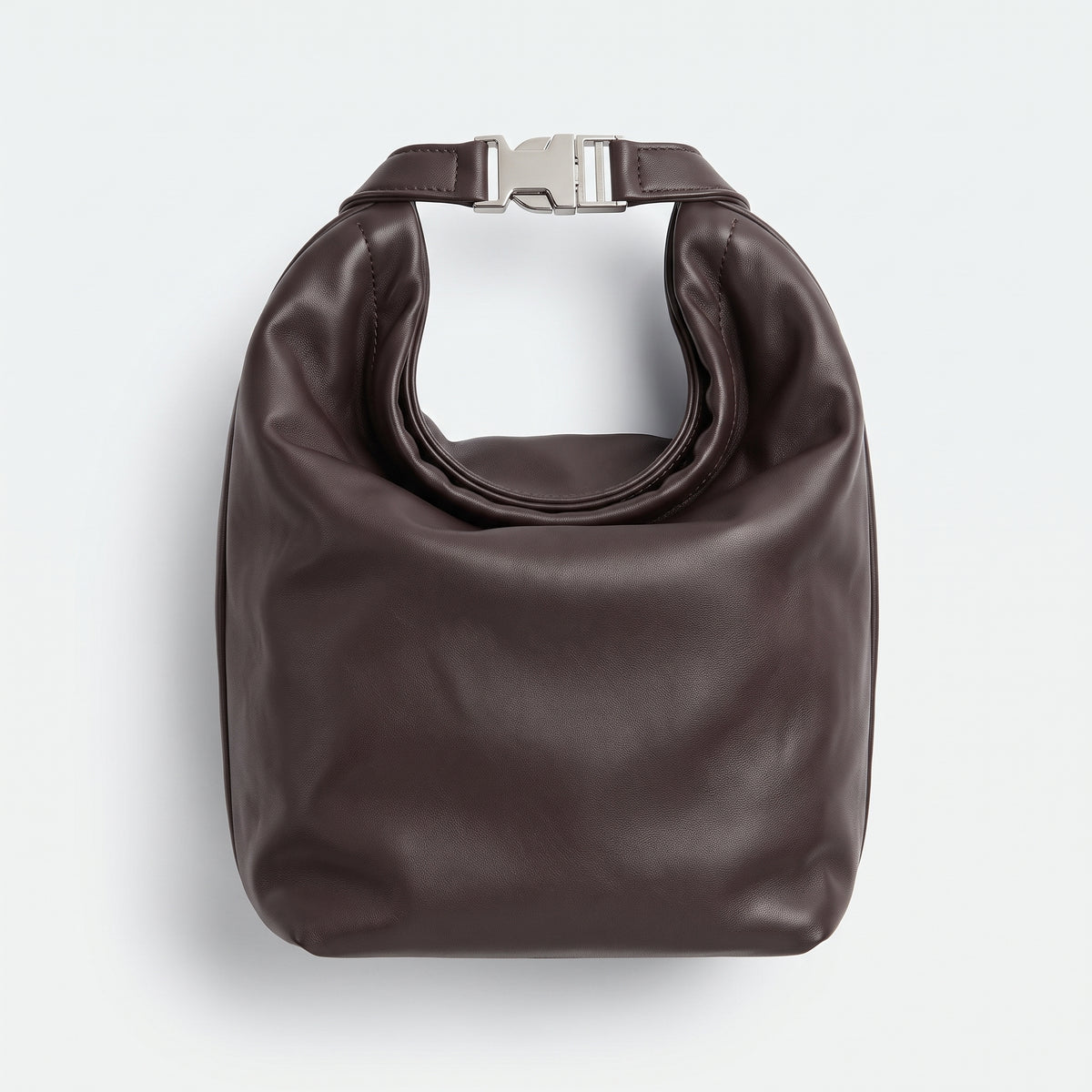 Soft Leather Buckle Hobo Bag