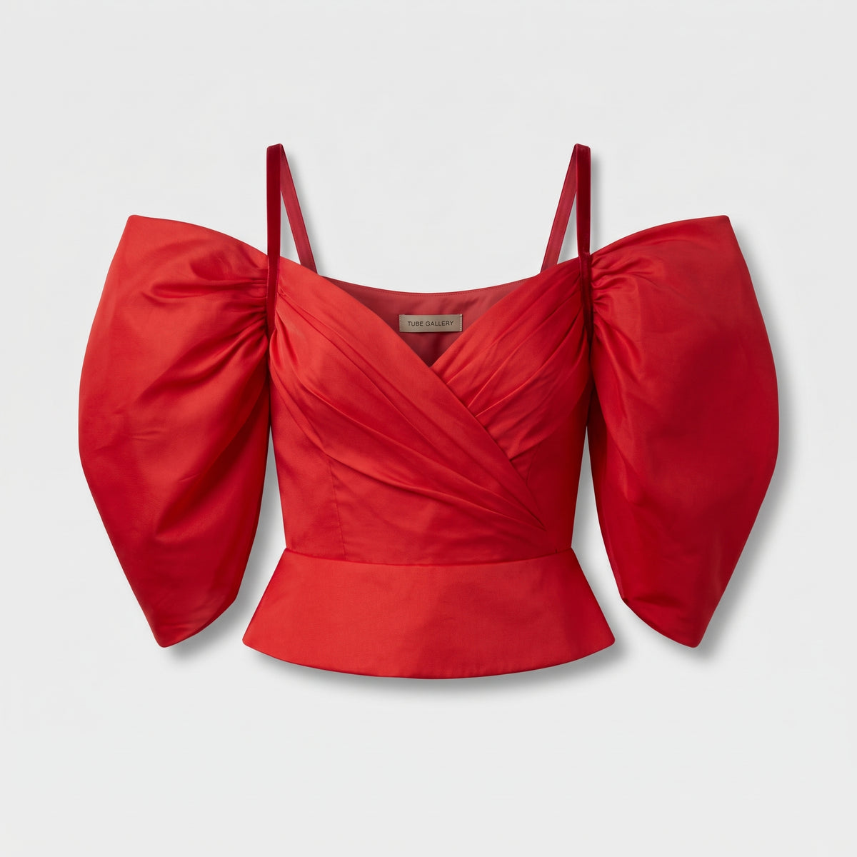 Dramatic Red Puff Sleeve Top