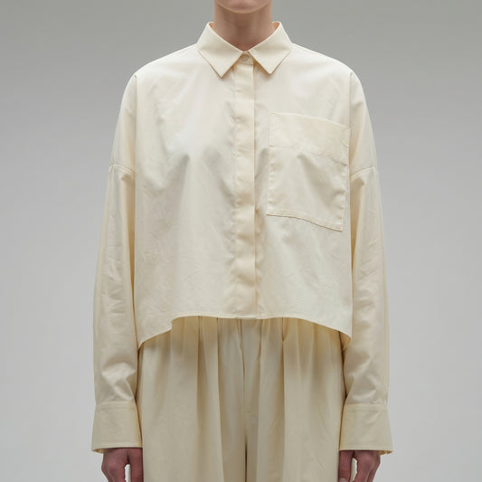 Oversized Cotton Button-Down Shirt