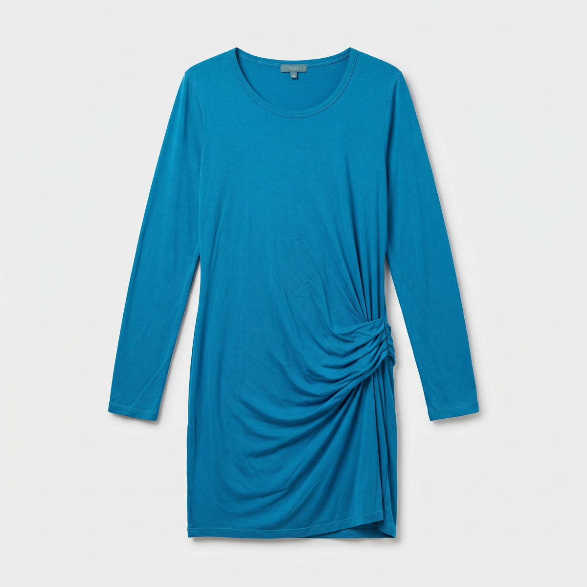 Ruched Side Long-Sleeve Dress
