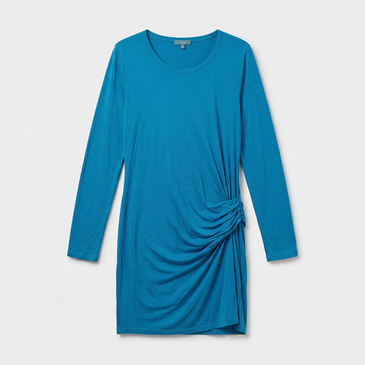Ruched Side Long-Sleeve Dress