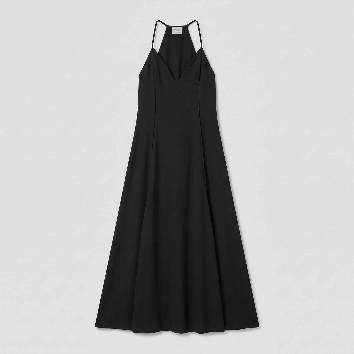 Elegant Black V-Neck Maxi Dress