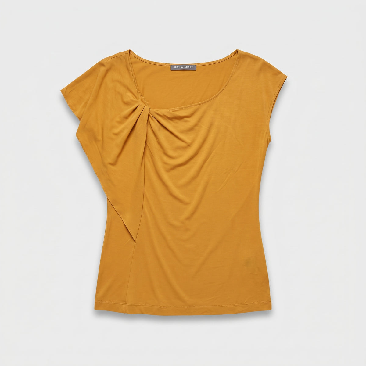 Draped Shoulder Jersey Top