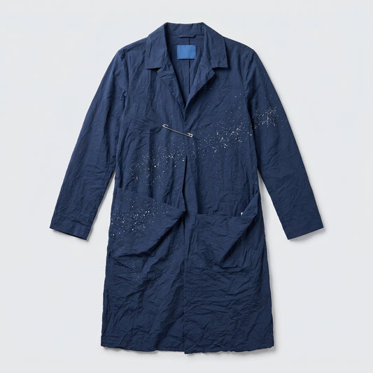 Splattered Crinkle Long Coat