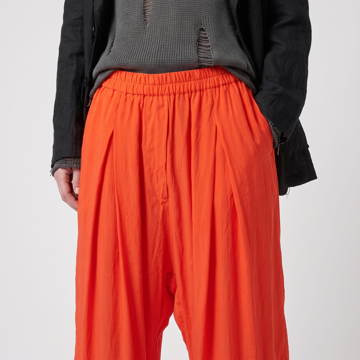 Vibrant Pleated Wide-Leg Trousers