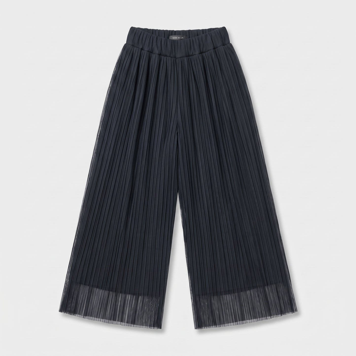 Pleated Wide-Leg Cropped Trousers