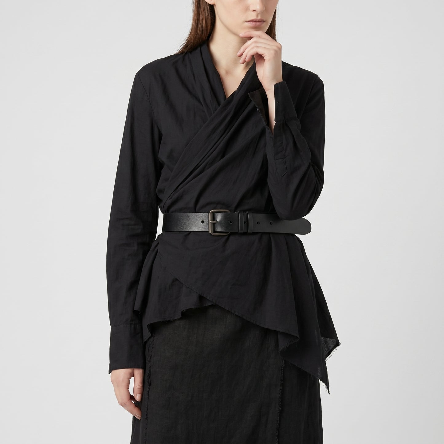 Classic Black Leather Belt