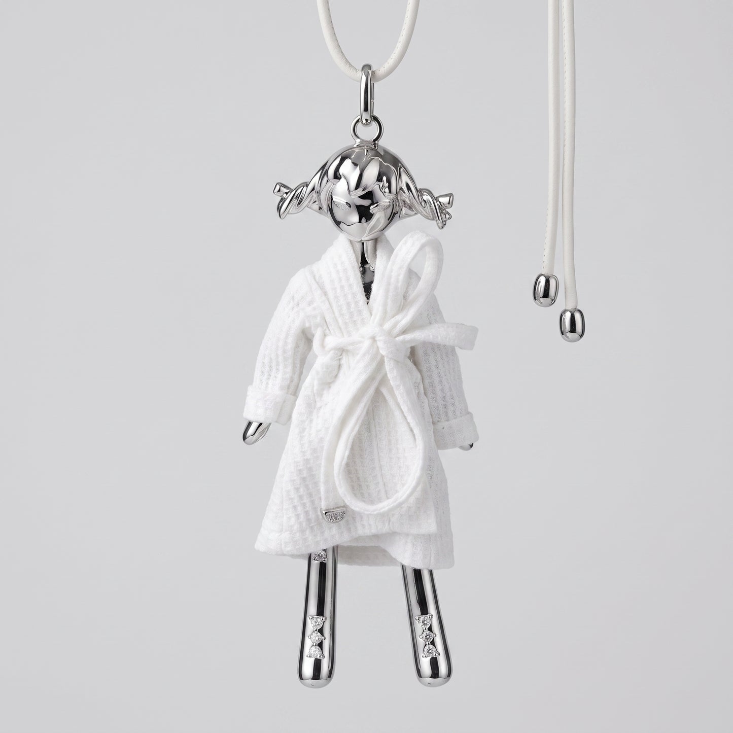 Whimsical Robe Doll Pendant Necklace