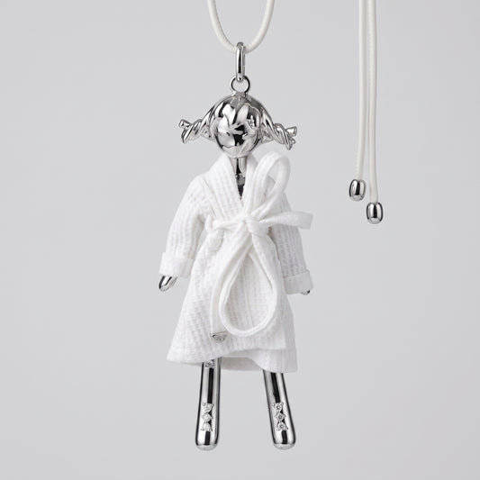 Whimsical Robe Doll Pendant Necklace