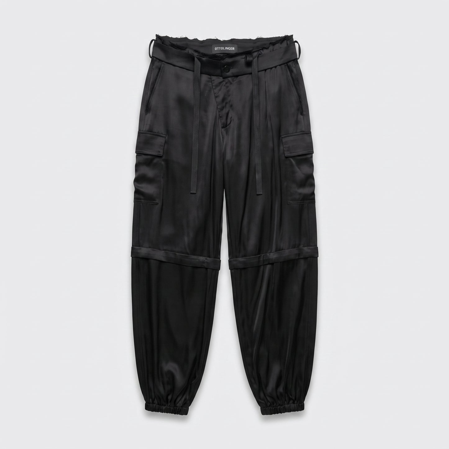 Satin Cargo Utility Trousers