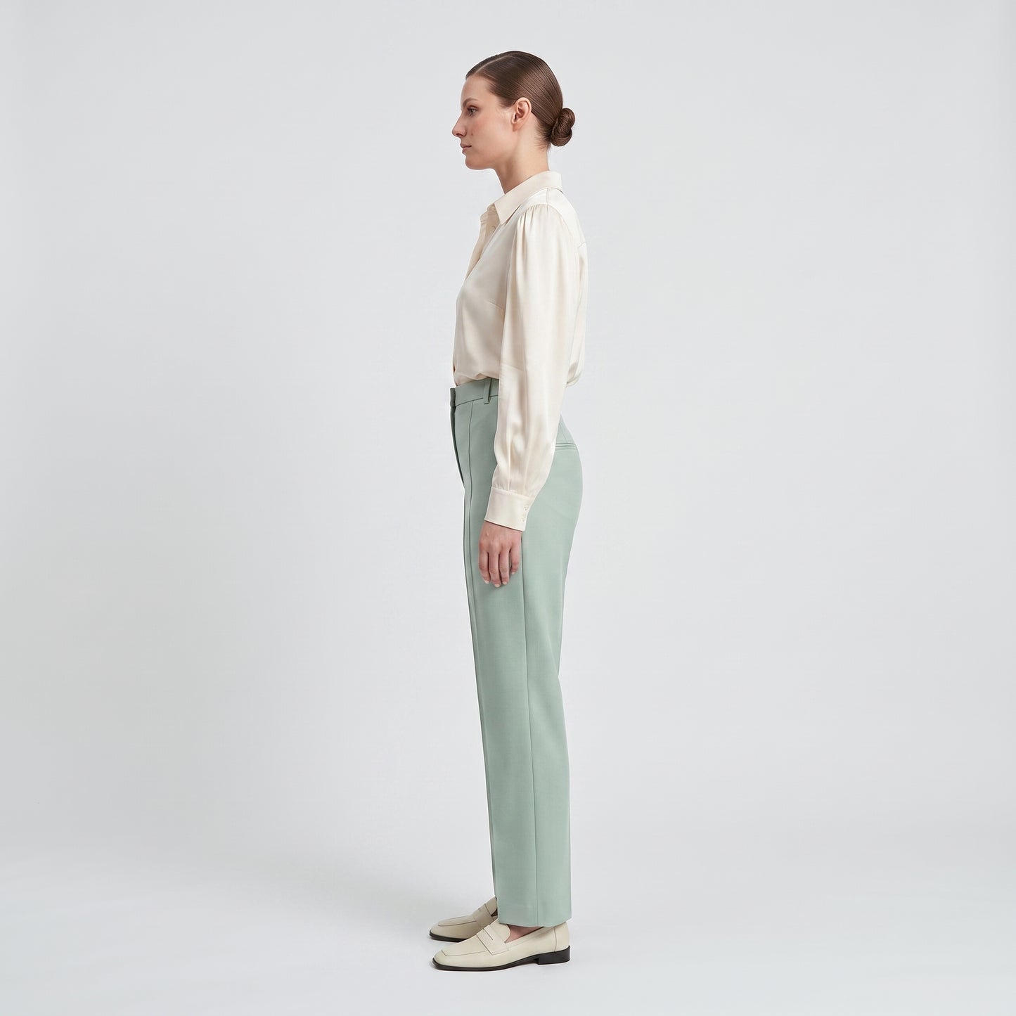 Mint Tailored Cropped Trousers