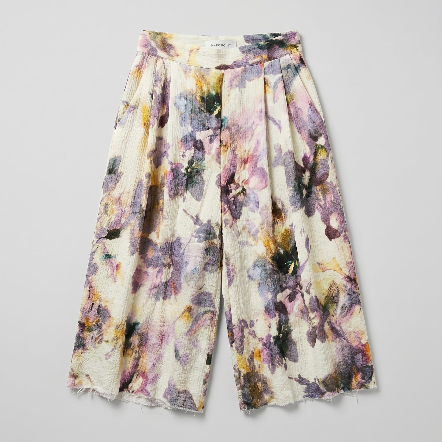 Watercolor Floral Wide-Leg Culottes