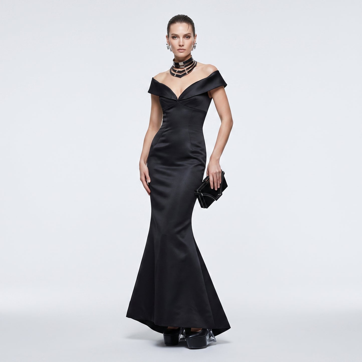 Elegant Off-Shoulder Mermaid Gown