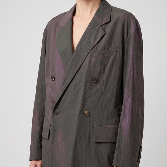 Double-Breasted Structured Tailored Jacket