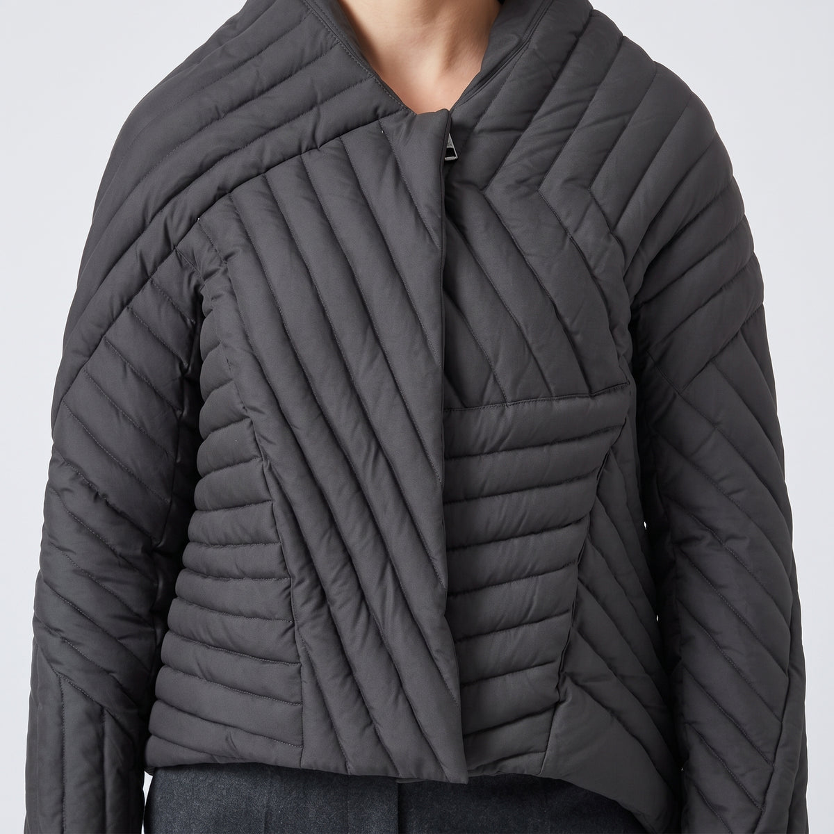 Asymmetric Quilted Technical Jacket